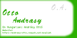 otto andrasy business card
