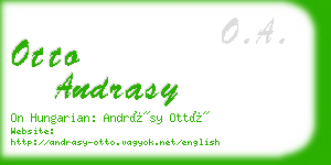 otto andrasy business card